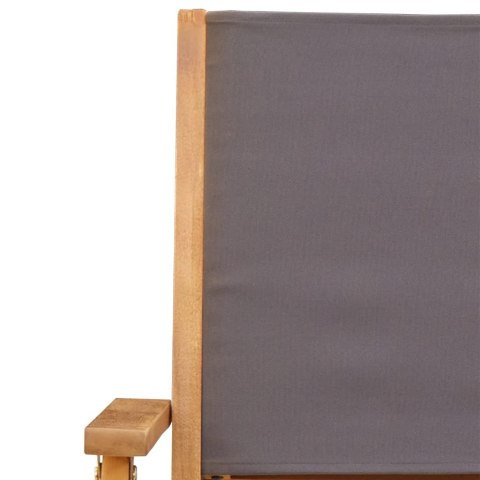 Składane krzesła ogrodowe, 8 szt., antracytowa tkanina i drewno