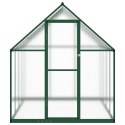 Szklarnia z ramą podstawy, zielona, 224x169x195 cm, aluminium