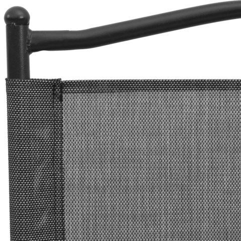 Składane krzesła ogrodowe 8 szt., szary melanż stal i textilene