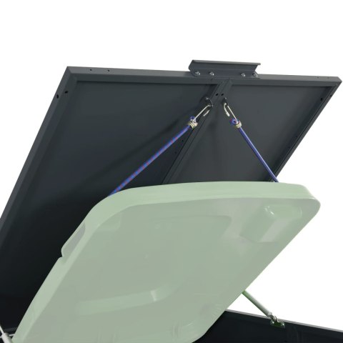 Obudowa na 3 kosze na śmieci, antracytowa, 207x79x117 cm