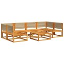 7-cz. zestaw wypoczynkowy do ogrodu, z poduszkami, drewniany