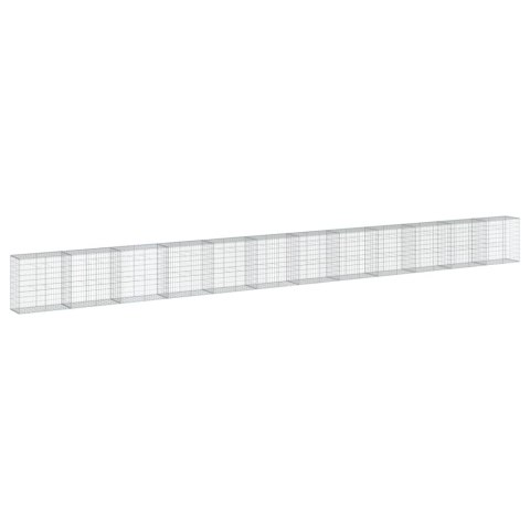 Kosz gabionowy z pokrywą, 1200x50x100 cm, galwanizowane żelazo Kosz gabionowy z pokrywą, 1200x50x100 cm, galwanizowane żelazo