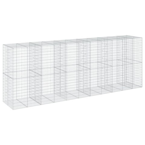 Kosz gabionowy z pokrywą, 550x100x200 cm, galwanizowane żelazo Kosz gabionowy z pokrywą, 550x100x200 cm, galwanizowane żelazo