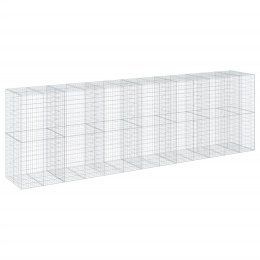 Kosz gabionowy z pokrywą, 650x100x200 cm, galwanizowane żelazo