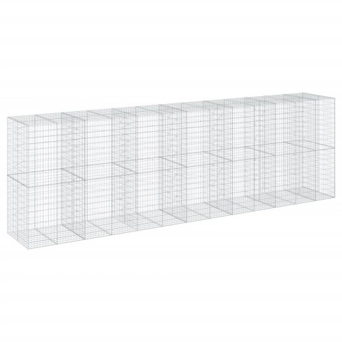 Kosz gabionowy z pokrywą, 650x100x200 cm, galwanizowane żelazo Kosz gabionowy z pokrywą, 650x100x200 cm, galwanizowane żelazo