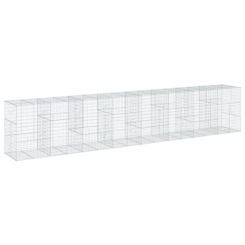 Kosz gabionowy z pokrywą, 800x100x150 cm, galwanizowane żelazo Kosz gabionowy z pokrywą, 800x100x150 cm, galwanizowane żelazo