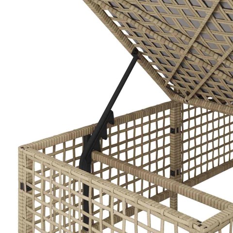 3-cz. narożna sofa ogrodowa z poduszkami, mieszany beż