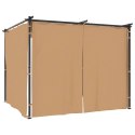Altana ogrodowa z zasłonami, 3 x 3 m, antracytowa, stal