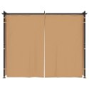 Altana ogrodowa z zasłonami, 3 x 3 m, antracytowa, stal