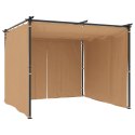 Altana ogrodowa z zasłonami, 3 x 3 m, antracytowa, stal