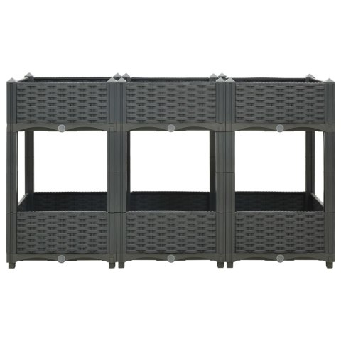 Donica do podniesionej rabaty, 120x40x71 cm, polipropylen