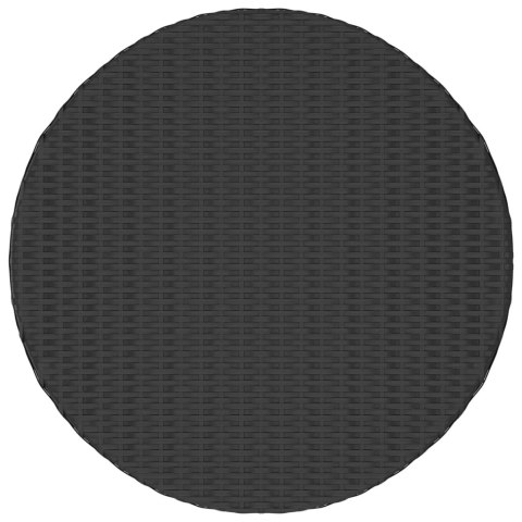 Stolik herbaciany, czarny, 68x68x30 cm, polirattan