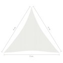 Żagiel przeciwsłoneczny, 160 g/m², biały, 3x4x4 m, HDPE
