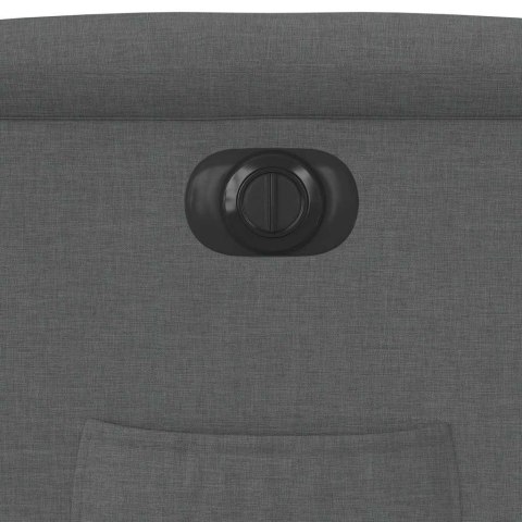 Elektryczny fotel rozkładany, ciemnoszary, obity tkaniną