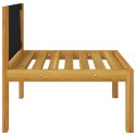 Ogrodowe siedzisko środkowe z poduszkami, lite drewno akacjowe