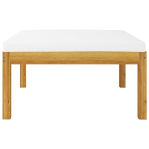 Podnóżek ogrodowy z poduszką, lite drewno akacjowe