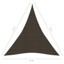 Żagiel przeciwsłoneczny, 160 g/m², brązowy, 4x5x5 m, HDPE