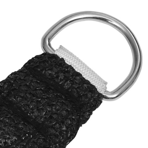 Żagiel przeciwsłoneczny, 160 g/m², czarny, 4,5x4,5 m, HDPE