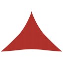 Żagiel przeciwsłoneczny, 160 g/m², czerwony, 4x4x4 m, HDPE