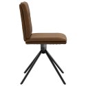 Krzesła stołowe, 6 szt., brązowe, sztuczna skóra zamszowa