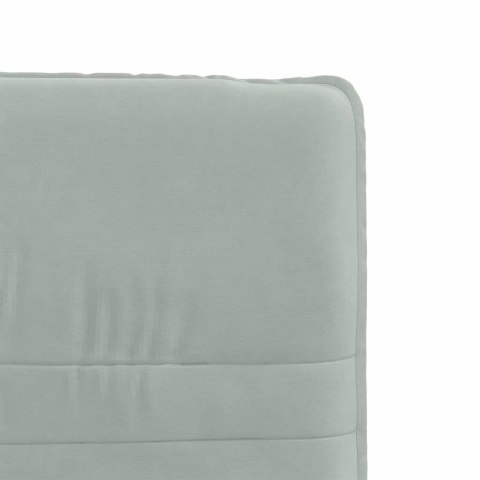 Krzesła stołowe, 6 szt., jasnoszare, obite aksamitem