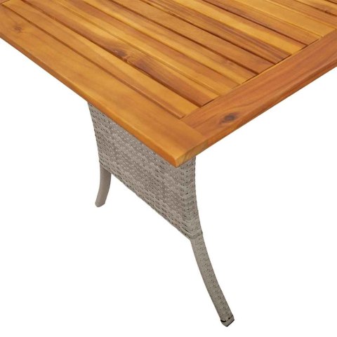 Sofa ogrodowa 3-osobowa z poduszkami i stołem Jasnoszary