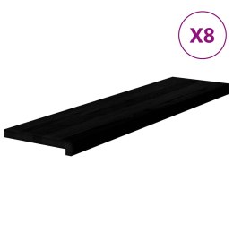 Stopnie schodowe, 8 szt. brązowe 100x25x2 cm lite drewno dębowe
