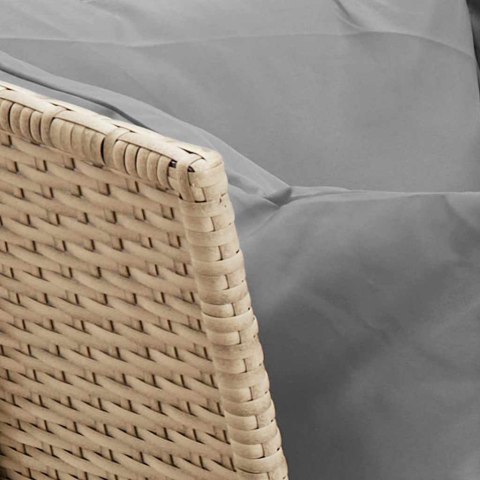 Sofa ogrodowa z poduszkami beżowy polirattan