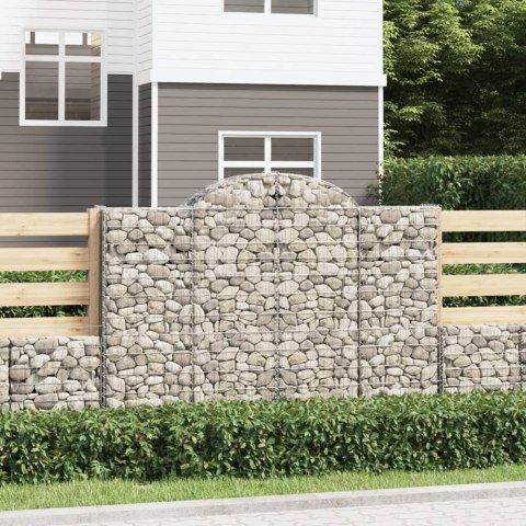 Kosze gabionowe, 11 szt, 200x30x140/160cm, galwanizowane żelazo Kosze gabionowe, 11 szt, 200x30x140/160cm, galwanizowane żelazo