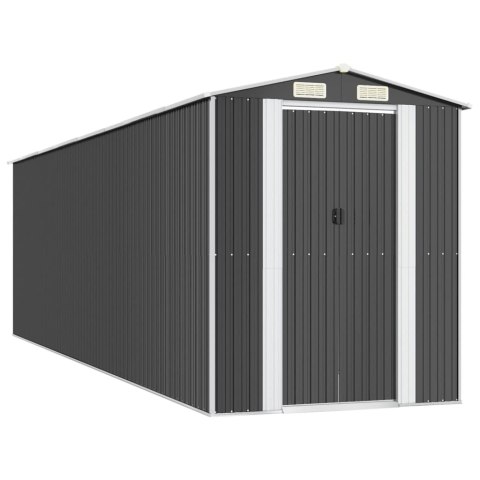 Szopa ogrodowa, antracytowa, 192x689x223 cm, stal galwanizowana Szopa ogrodowa, antracytowa, 192x689x223 cm, stal galwanizowana