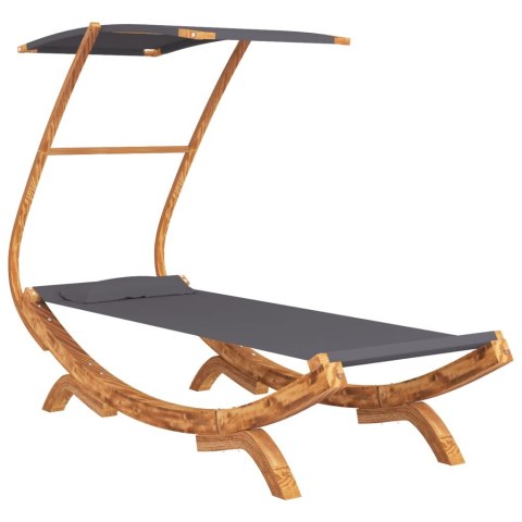 Hamak z zadaszeniem, 100x198x150 cm, gięte drewno, antracytowy