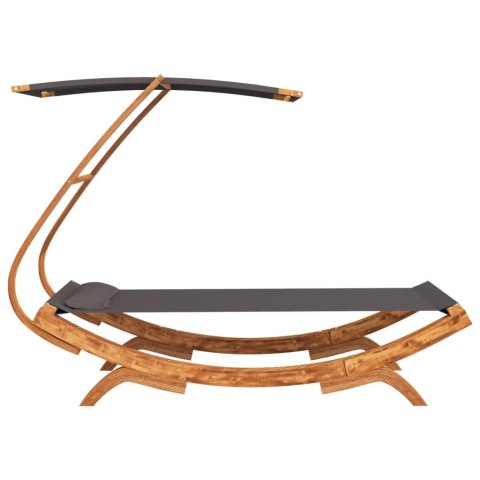 Hamak z zadaszeniem, 100x198x150 cm, gięte drewno, antracytowy