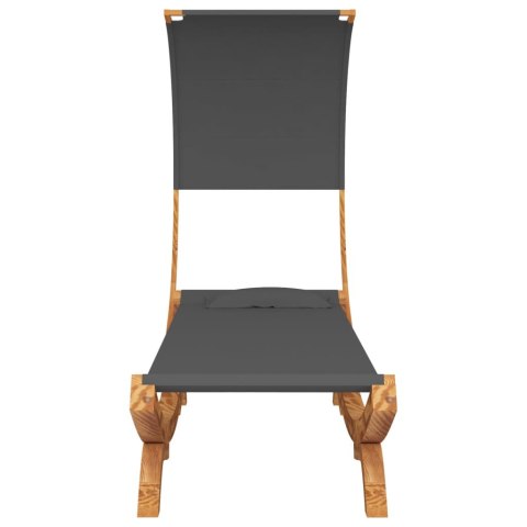 Hamak z zadaszeniem, 100x216x162 cm, gięte drewno, antracytowy