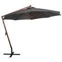 Parasol ogrodowy, na jodłowym słupku, antracyt, 3,5x2,9 m