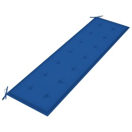 Poduszka na ławkę ogrodową, kobaltowa, 180x50x3 cm, tkanina