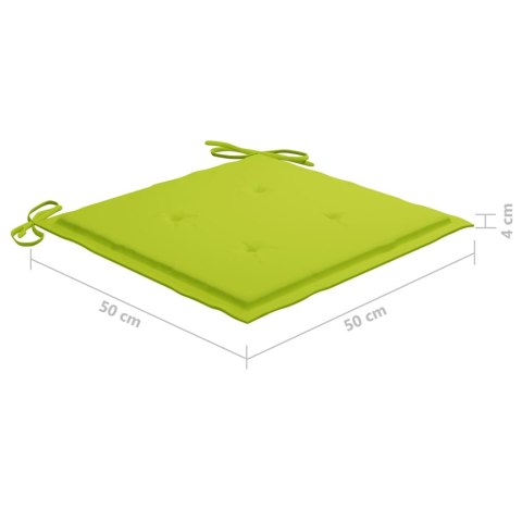 Poduszki na krzesła ogrodowe, 4 szt., jasnozielone, 50x50x4 cm Poduszki na krzesła ogrodowe, 4 szt., jasnozielone, 50x50x4 cm