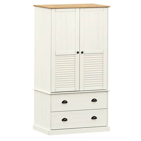 Szafa VIGO, biała, 90x55x170 cm, lite drewno sosnowe Szafa VIGO, biała, 90x55x170 cm, lite drewno sosnowe