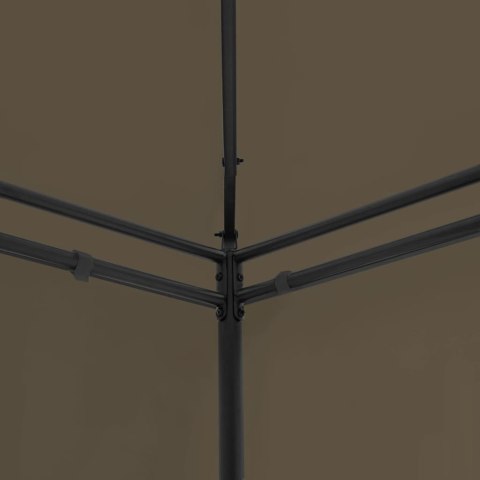Altana z zasłonami, 600x298x270 cm, kolor taupe, 180 g/m²