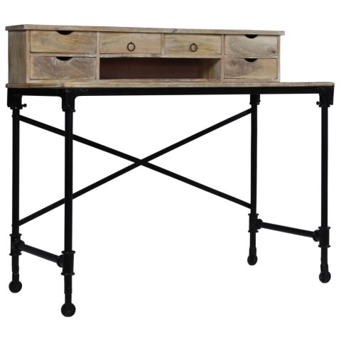 Sekretarzyk z litego drewna mango i stali, 110 x 50 x 96 cm Sekretarzyk z litego drewna mango i stali, 110 x 50 x 96 cm