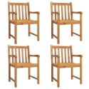 Krzesła ogrodowe, 4 szt., 56x55,5x90 cm, lite drewno akacjowe