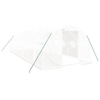 Szklarnia ze stalową ramą, biała, 24 m², 8x3x2 m