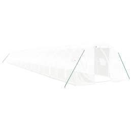 Szklarnia ze stalową ramą, biała, 66 m², 22x3x2 m
