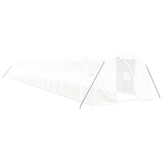 Szklarnia ze stalową ramą, biała, 66 m², 22x3x2 m