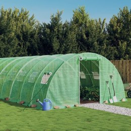 Szklarnia ze stalową ramą, zielona, 64 m², 16x4x2 m