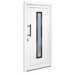 Drzwi wejściowe, białe, 98x208 cm, PVC