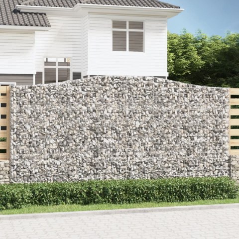 Kosze gabionowe, 5 szt, 400x50x200/220 cm, galwanizowane żelazo Kosze gabionowe, 5 szt, 400x50x200/220 cm, galwanizowane żelazo