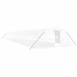 Szklarnia ze stalową ramą, biała, 110 m², 22x5x2,3 m