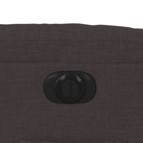 Elektryczny fotel rozkładany, ciemnobrązowy, obity tkaniną