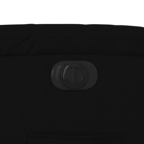 Elektryczny fotel rozkładany, czarny, obity sztuczną skórą