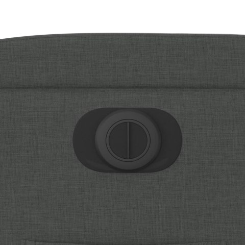 Elektryczny fotel rozkładany, ciemnoszary, obity tkaniną